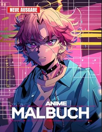 Anime Malbuch: JUMBO Malbuch für Kinder von 4-8 Jahren, Jungen und Teenager | 50+ Freudige Anime-Designs.