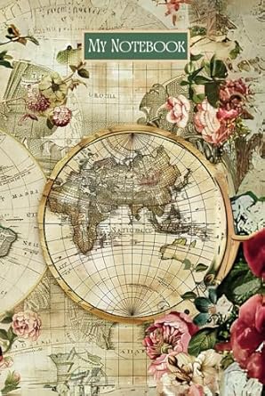My Notebook: Vintage Map College Ruled Lined journal with aged Nostalgic designed pages
