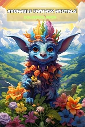 ADORABLE FANTASY ANIMALS COLORING BOOK: For Adults and Teens