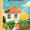 Composition Notebook: Wide ruled Sun Cartoon House