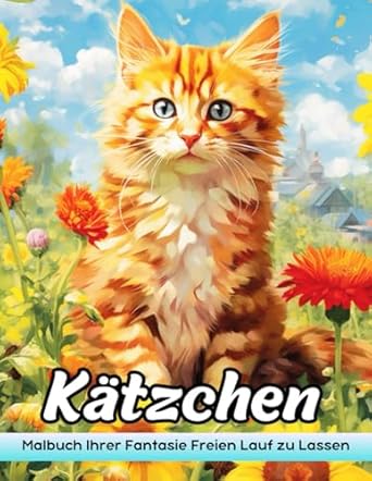 Kätzchen: Erwachsene Malbuch Mit Kitty Für Stressabbau Und Entspannung