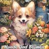 Hunde Und Blumen Malbuch: Malvorlage „Hunde Und Blumen“, Bezaubernde Hundebegleiter Inmitten Blühender Gärten