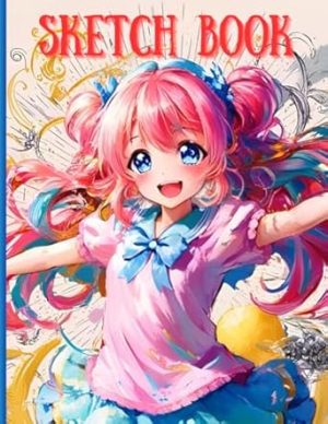 Smile Anime Girl Sketch Book: Smile Anime Girl Sketch Book Cover, 100 Pages, 8.5 x 11 Page Size, 100 Blank Pages, Anime girl Art, Girls Gift