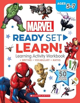 Marvel: Ready Set Learn! Learning Activity Workbook (Ages 5 - 7 Years)