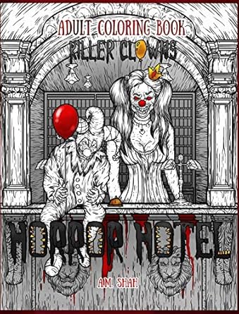 Adult Coloring Book Horror Hotel: Killer Clowns (2)
