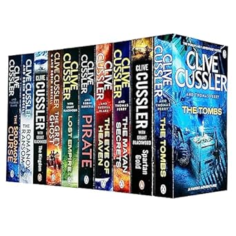 Clive Cussler Fargo Adventures Collection 10 Books Set (Spartan Gold, Lost Empire, The Kingdom, The Tombs, The Mayan Secrets, Eye of Heaven, The Solomon Curse, Pirate, Romanov Ransom, Grey Ghost)