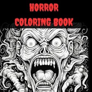 Horror Coloring Book: Over 80 Midnight Illustrations of Creepy, Haunting, Enchanting, Gorgeous Demons and Creatures to Provide Stress Relief and Relaxation. Black Background Coloring Pages