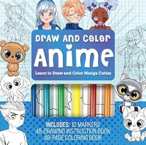 Draw & Color Anime Kit: Learn to Draw and Color Manga Cuties