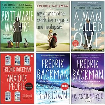 Fredrik Backman 6 Books Collection Set (Anxious People, Us Against You, Beartown, A Man Called Ove, Britt-Marie Was Here & My Grandmother Sends Her Regards and Apologises),Specials : American Fashion Style Bags On Sale