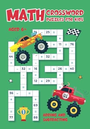 Math Criss Cross Adding and Subtracting Activity Books for Kids: Math Crossword Puzzles for Kids Aged 6+