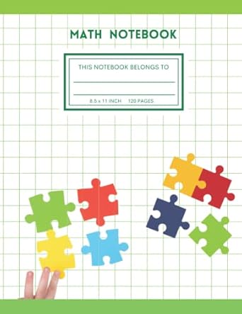 Math Notebook for Preschool: Large Squares Graph Paper That Can BeTear Off