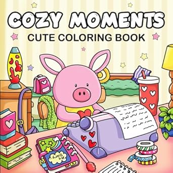 Cozy Moments: Cute Coloring Book for Adults, Teens, and Kids, Featuring Adorable Animal Characters | Easy and Simple Designs