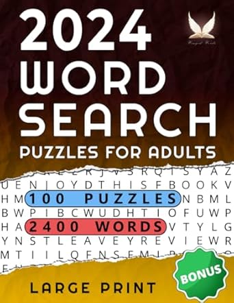 Word Search Puzzle Book for Adults: 100 Large Print Themed Puzzles with 2400 Words