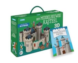 Het middeleeuws kasteel - Boek + 3D-puzzel: 89 stukjes - inclusief boek!