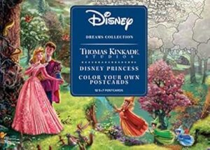 Disney Dreams Collection Thomas Kinkade Studios Disney Princess Color Your Own Postcards