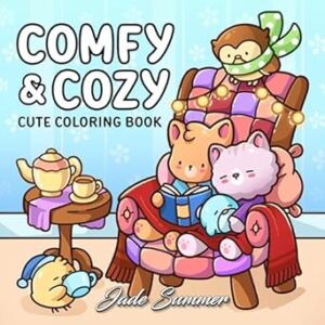 Comfy & Cozy: Coloring Book for Adults and Teens with Cozy Scenes and Cute Animal Characters for Relaxation