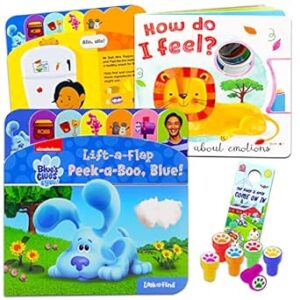 Blue's Clues Lift The Flap Board Books for Toddlers - Bundle with 2 Interactive Board Books for Kids with Look And Find Pages Plus Paw Print Stampers And More (Board Books for Toddlers 1-3)