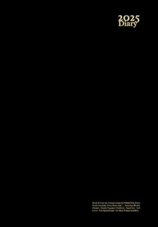 2025 Diary Week To View A5: Vertical 2 Page Per WEEK With Times Yearly Calendar, Notes Pages and ...- Australian Weekly Planner - Hourly Organiser ... - Non Spiral Bound - For Men, Women And Kids.