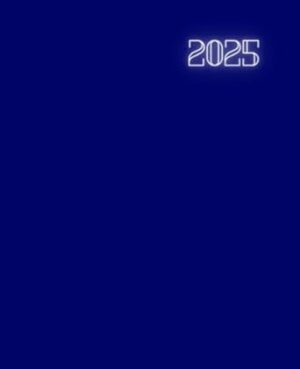 2025 Month To View Diary Organiser Blue: Monthly Planner Calendar Booklet