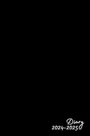 2024-2025 Diary: Week to View Mid Year Planner Dated from July 2024 to December 2025 - 1 Week on Two Pages || 18 Month Agenda Personal Organiser Calendars || Small Size A5 - Black
