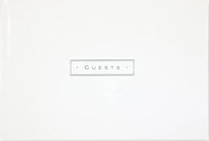White Leather Guest Book (real bonded leather)