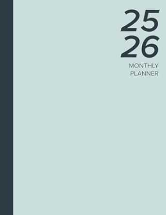 2025-2026 Monthly Planner: Large, Simple 2 Year Calendar & Schedule Organizer (January 2025 through December 2026) - Kraft Blue Cover