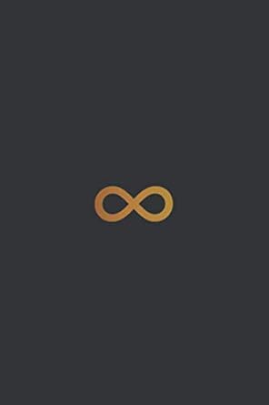 infinity symbol: black cover notebook with infinity gold logo - elegant notebook 6 x 9 With journal Lined Pages For Notes