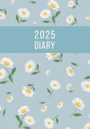 2025 A5 Page a Day: One Page Per Day Daily Diary Planner & Organiser for 365 Days, dated from Jan 2025 to Dec 2025, Fully Lined Journal Notebook with Calendars, To-Do List and Notes | Daisy Flowers