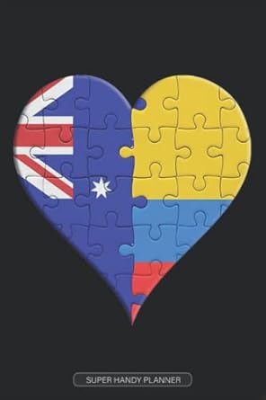 Planner: Australian Colombian Flag United Heart Jigsaw Puzzle Flags Of Australia Colombia