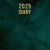 2025 A4 Page A Day: One Page Per Day Daily Diary Planner & Organiser for 365 Days, dated from Jan 2025 to Dec 2025, Fully Lined Journal Notebook with Calendars, To-Do List and Notes | Green Marble