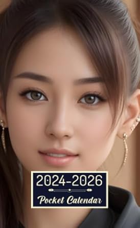 Pocket Calendar 2024-2026: Two-Year Monthly Planner for Purse , 36 Months from January 2024 to December 2026 | Beautiful ninja girl | Kyoto | Natural sunlight