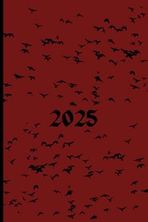 Bats 2025 Week To View Planner With Monthly Calendar and Notes: Weekly Schedule and Journal