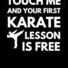 Touch Me And Your First Karate Lesson Is Free: Funny Karate Instructor Notebook With Lined Pages, A Great Appreciation Gift Idea For A Sensei