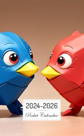 Pocket Calendar 2024-2026: Two-Year Monthly Planner for Purse , 36 Months from January 2024 to December 2026 | Colourful fish origami style | Cute fish | Attractive colours for kids