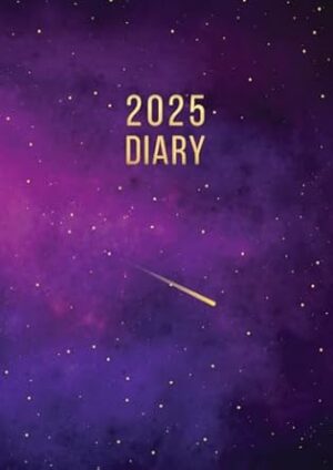 2025 A4 Page A Day: One Page Per Day Daily Diary Planner & Organiser for 365 Days, dated from Jan 2025 to Dec 2025, Fully Lined Journal Notebook with Calendars, To-Do List and Notes | Purple Galaxy
