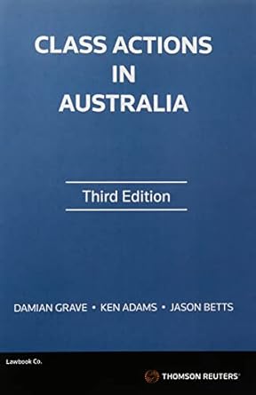 Class Actions in Australia 3rd Edition - Softcover Book