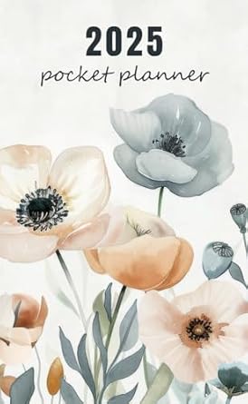 Pocket Planner 2025: One Year Monthly Small Organiser for Women,Girls or Men with Holidays for Each Month |12 Months Agenda from January to December ... Cover | Calendar for Purse Size 4 x 6.5 - A6