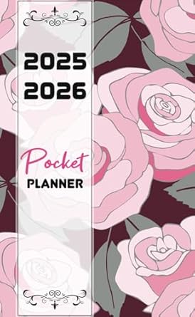 Pocket Planner 2025-2026: 2 year Pocket Calendar for Purse From January 2025 to December 2026 | Floral