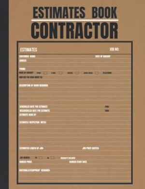 Estimate Book Contractor: Log book to record client details/ job quotes / estimates|Contractor notebook Organizer| Record Book| Complete with dot grid diagram / measurement pages| A4