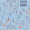 2025 A4 Page A Day: One Page Per Day Daily Diary Planner & Organiser for 365 Days, dated from Jan 2025 to Dec 2025, Fully Lined Journal Notebook with Calendars, To-Do List and Notes | Blue Floral