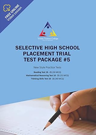 NSW SELECTIVE TRIAL TEST PACKAGE VERSION 5 (4 Tests) + Online Video Lessons