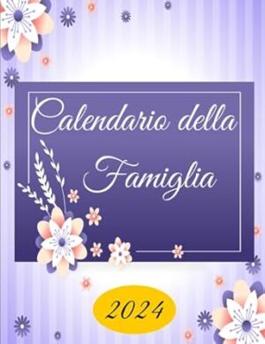 calendario della famiglia 2024: calendario 2024 famiglia 5 colonne Mensile per 12 Mesi, da gennaio a dicembre 2024 |calendario organizza famiglia 2024