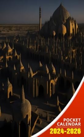 Pocket Calendar 2024 - 2026 With Moon Phase: Three Year Monthly Planner for Purse, 36 Months from January 2024 to December 2026 | Enchanting desert | ... | Intricate patterns | Ornate domes |