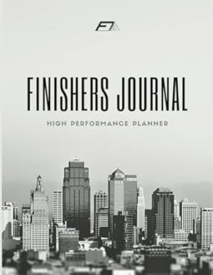 Finishers Journal 2024 High Performance Planner: 200 Pages, Black, Paperback, Letter Size, Faux Leather Cover, Yearly, Monthly, Weekly Calendar, Adult Planner