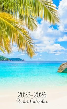 Pocket Calendar 2025-2026: Monthly Planner for purse small size 2 Year Agenda from January 2024 to December 2025 with Inspirational Quotes 6.5x4"