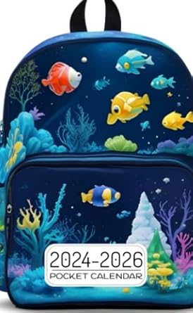 Pocket Calendar 2024-2026: Two-Year Monthly Planner for Purse , 36 Months from January 2024 to December 2026