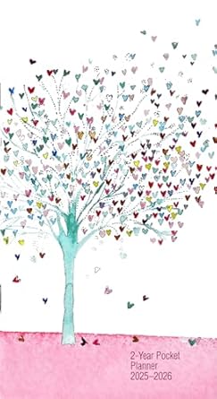 2025-26 Tree of Hearts 2-Year Pocket Planner (24-Month Calendar)