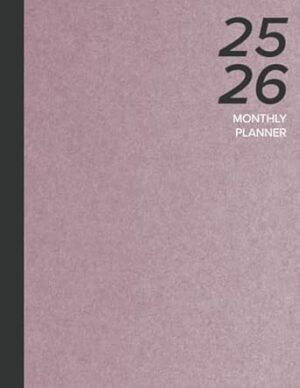 2025-2026 Monthly Planner: Large, Simple Two Year Calendar & Schedule Organizer (January 2025 through December 2026) - Kraft Plum Cover