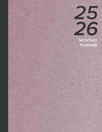 2025-2026 Monthly Planner: Large, Simple Two Year Calendar & Schedule Organizer (January 2025 through December 2026) - Kraft Plum Cover