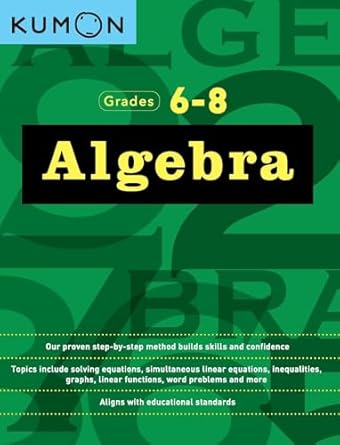 Algebra Workbook Grades 6-8